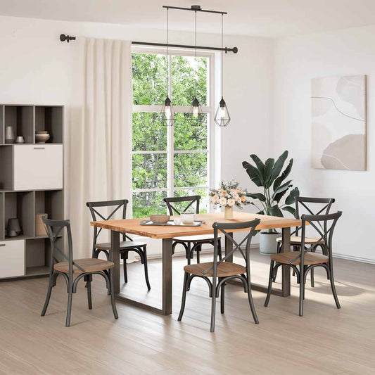 Dining Table Legs U-Shaped 2 pcs Natural Steel 100x(72-73) cm Steel Dining Table Legs U-Shaped 2 pcs Natural Steel 100x(72-73) cm Steel