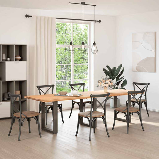 Dining Table Legs U-Shaped 3 pcs Natural Steel 70x(72-73) cm Steel Dining Table Legs U-Shaped 3 pcs Natural Steel 70x(72-73) cm Steel