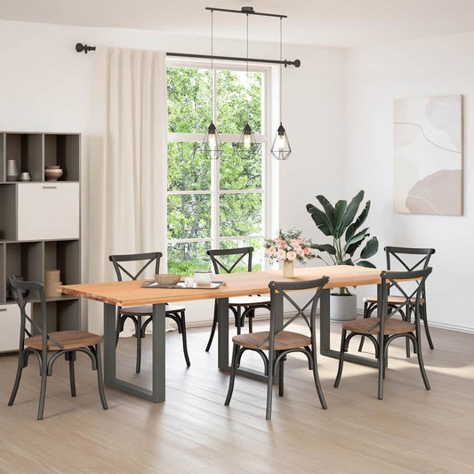 Dining Table Legs U-Shaped 3 pcs Anthracite 80x(72-73) cm Steel Dining Table Legs U-Shaped 3 pcs Anthracite 80x(72-73) cm Steel