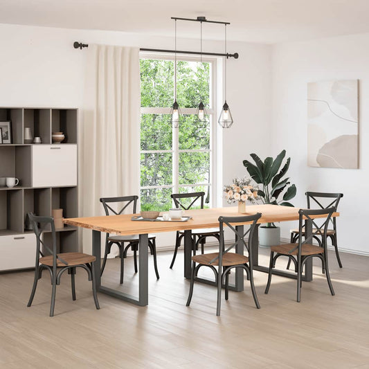 Dining Table Legs U-Shaped 3 pcs Anthracite 100x(72-73) cm Steel Dining Table Legs U-Shaped 3 pcs Anthracite 100x(72-73) cm Steel