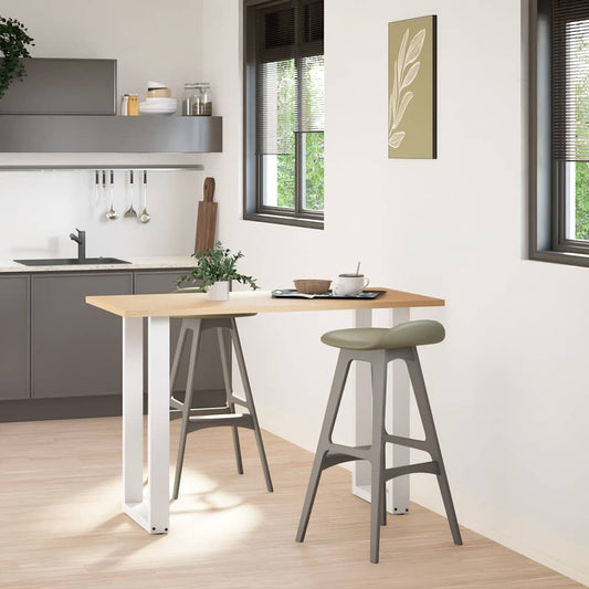 Bar Table Legs U-Shaped 2 pcs White 40x(90-91) cm Steel Bar Table Legs U-Shaped 2 pcs White 40x(90-91) cm Steel