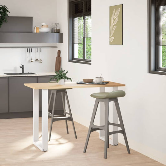 Bar Table Legs U-Shaped 2 pcs White 60x(90-91) cm Steel Bar Table Legs U-Shaped 2 pcs White 60x(90-91) cm Steel