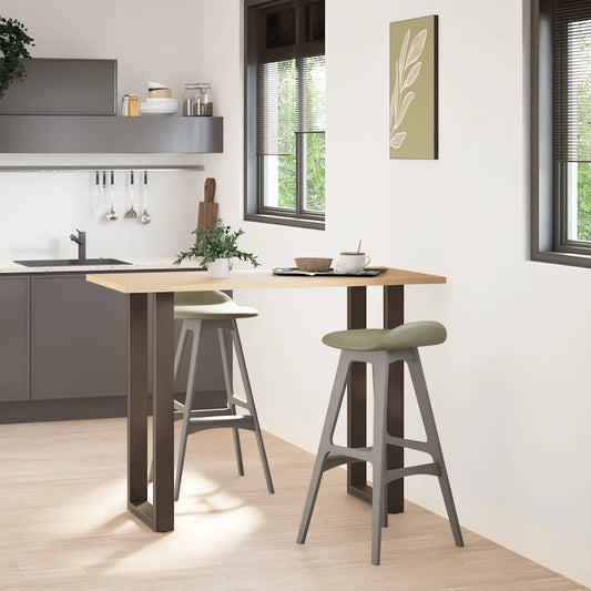 Bar Table Legs U-Shaped 2 pcs Natural Steel 50x(100-101) cm Steel Bar Table Legs U-Shaped 2 pcs Natural Steel 50x(100-101) cm Steel