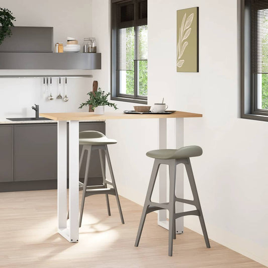 Bar Table Legs U-Shaped 2 pcs White 50x(110-111) cm Steel Bar Table Legs U-Shaped 2 pcs White 50x(110-111) cm Steel