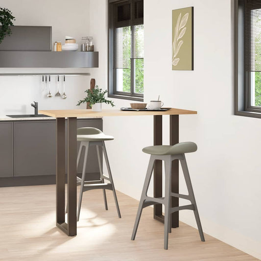Bar Table Legs U-Shaped 2 pcs Natural Steel 50x(110-111) cm Steel Bar Table Legs U-Shaped 2 pcs Natural Steel 50x(110-111) cm Steel
