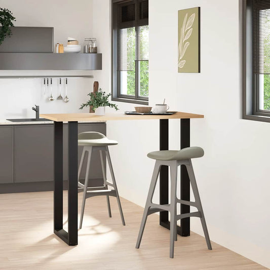 Bar Table Legs U-Shaped 2 pcs Black 60x(110-111) cm Steel Bar Table Legs U-Shaped 2 pcs Black 60x(110-111) cm Steel