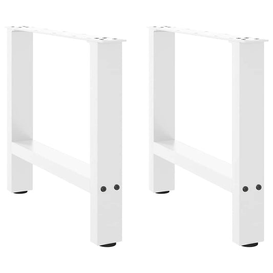 Coffee Table Legs White 2 pcs 50x(42-43) cm Steel Coffee Table Legs White 2 pcs 50x(42-43) cm Steel