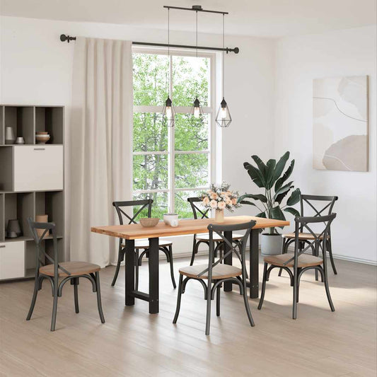 Dining Table Legs Black 2 pcs 60x(72-73) cm Steel Dining Table Legs Black 2 pcs 60x(72-73) cm Steel