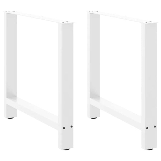 Dining Table Legs White 2 pcs 70x(72-73) cm Steel Dining Table Legs White 2 pcs 70x(72-73) cm Steel