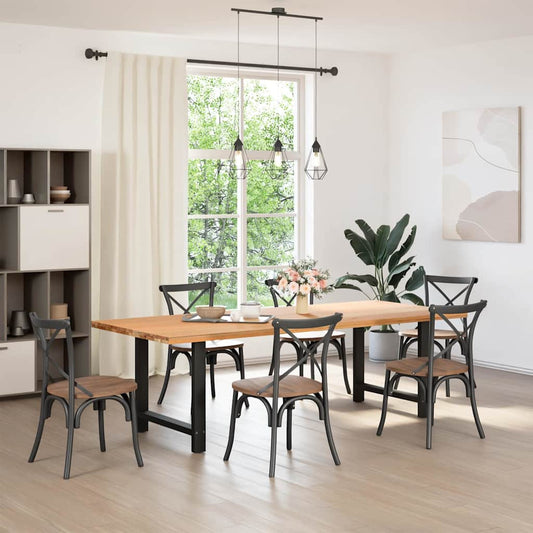 Dining Table Legs Black 2 pcs 80x(72-73) cm Steel Dining Table Legs Black 2 pcs 80x(72-73) cm Steel