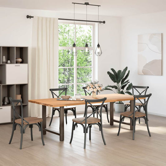 Dining Table Legs Natural Steel 2 pcs 80x(72-73) cm Steel Dining Table Legs Natural Steel 2 pcs 80x(72-73) cm Steel