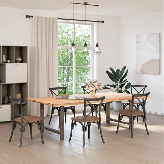 Dining Table Legs Natural Steel 2 pcs 90x(72-73) cm Steel Dining Table Legs Natural Steel 2 pcs 90x(72-73) cm Steel