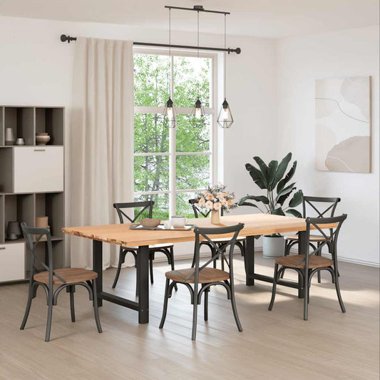 Dining Table Legs Black 2 pcs 100x(72-73) cm Steel Dining Table Legs Black 2 pcs 100x(72-73) cm Steel
