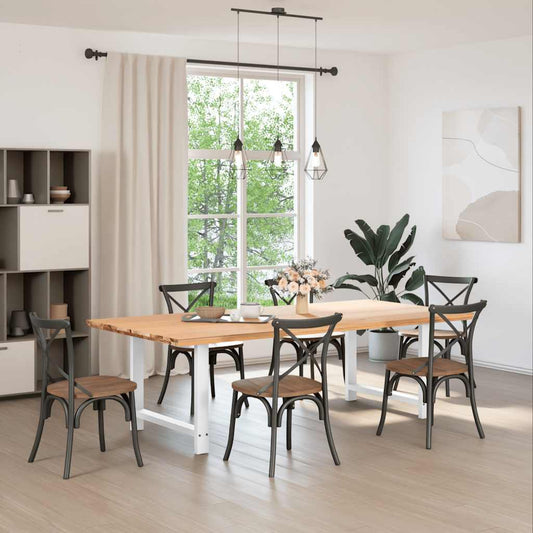 Dining Table Legs White 2 pcs 100x(72-73) cm Steel Dining Table Legs White 2 pcs 100x(72-73) cm Steel