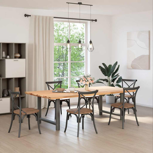 Dining Table Legs Anthracite 2 pcs 100x(72-73) cm Steel Dining Table Legs Anthracite 2 pcs 100x(72-73) cm Steel