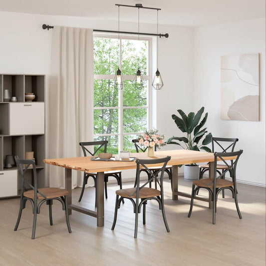 Dining Table Legs Natural Steel 2 pcs 100x(72-73) cm Steel Dining Table Legs Natural Steel 2 pcs 100x(72-73) cm Steel