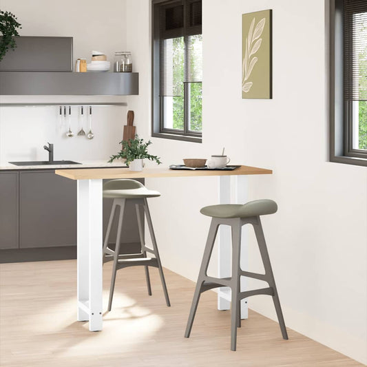 Bar Table Legs White 2 pcs 50x(100-101) cm Steel Bar Table Legs White 2 pcs 50x(100-101) cm Steel