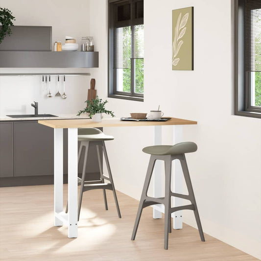 Bar Table Legs White 2 pcs 60x(100-101) cm Steel Bar Table Legs White 2 pcs 60x(100-101) cm Steel