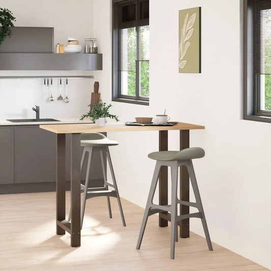 Bar Table Legs Natural Steel 2 pcs 60x(100-101) cm Steel Bar Table Legs Natural Steel 2 pcs 60x(100-101) cm Steel
