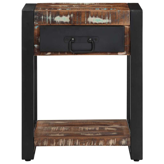 Side Table Multicolour 40x40x50 cm Solid Wood Reclaimed Side Table Multicolour 40x40x50 cm Solid Wood Reclaimed