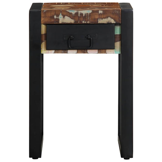 Side Table Multicolour 35x35x50 cm Solid Wood Reclaimed Side Table Multicolour 35x35x50 cm Solid Wood Reclaimed