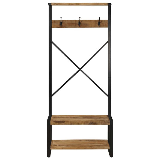 Clothes Rack 80x40x190 cm Solid Rough Wood Mango Clothes Rack 80x40x190 cm Solid Rough Wood Mango