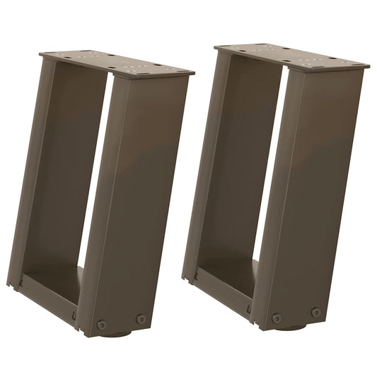 Coffee Table Legs U-Shaped 2 pcs Natural Steel 30x(30-31) cm Steel Coffee Table Legs U-Shaped 2 pcs Natural Steel 30x(30-31) cm Steel