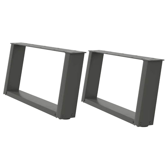 Coffee Table Legs U-Shaped 2 pcs Anthracite 60x(30-31) cm Steel Coffee Table Legs U-Shaped 2 pcs Anthracite 60x(30-31) cm Steel