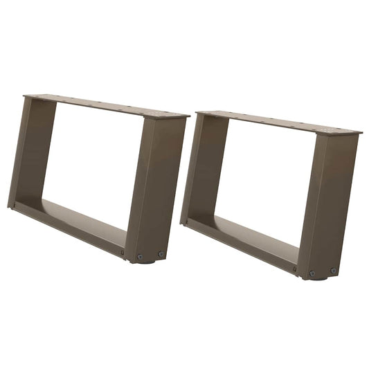 Coffee Table Legs U-Shaped 2 pcs Natural Steel 60x(30-31) cm Steel Coffee Table Legs U-Shaped 2 pcs Natural Steel 60x(30-31) cm Steel