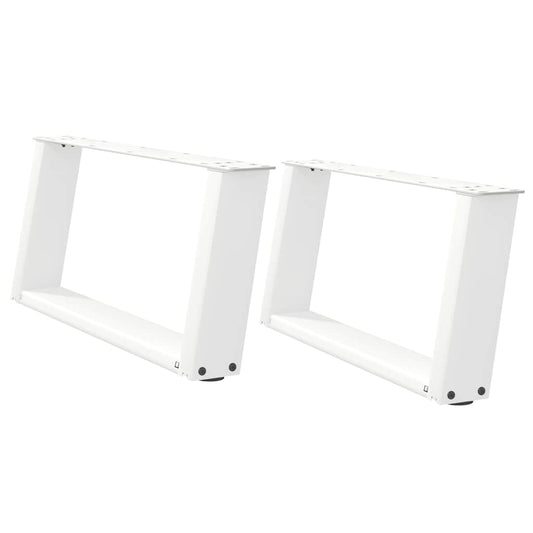 Coffee Table Legs U-Shaped 2 pcs White 70x(30-31) cm Steel Coffee Table Legs U-Shaped 2 pcs White 70x(30-31) cm Steel