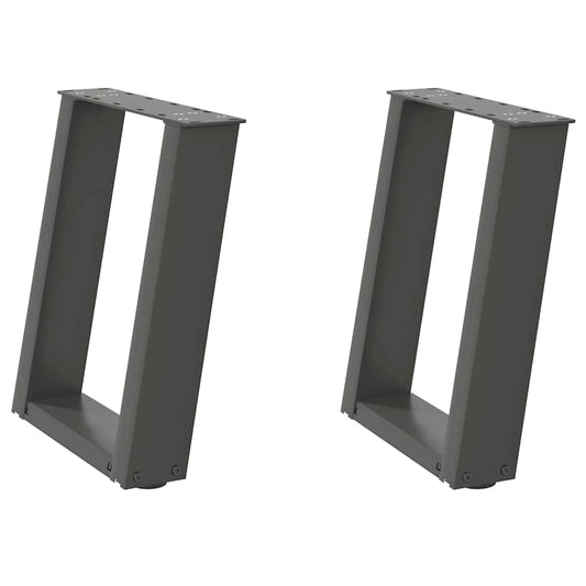 Coffee Table Legs U-Shaped 2 pcs Anthracite 38x(42-43) cm Steel Coffee Table Legs U-Shaped 2 pcs Anthracite 38x(42-43) cm Steel