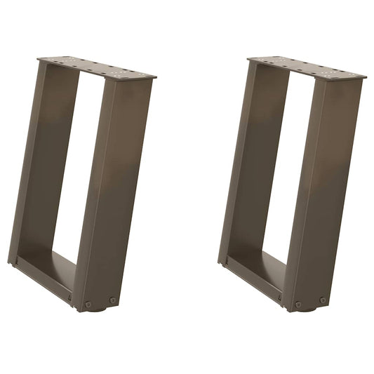 Coffee Table Legs U-Shaped 2 pcs Natural Steel 38x(42-43) cm Steel Coffee Table Legs U-Shaped 2 pcs Natural Steel 38x(42-43) cm Steel