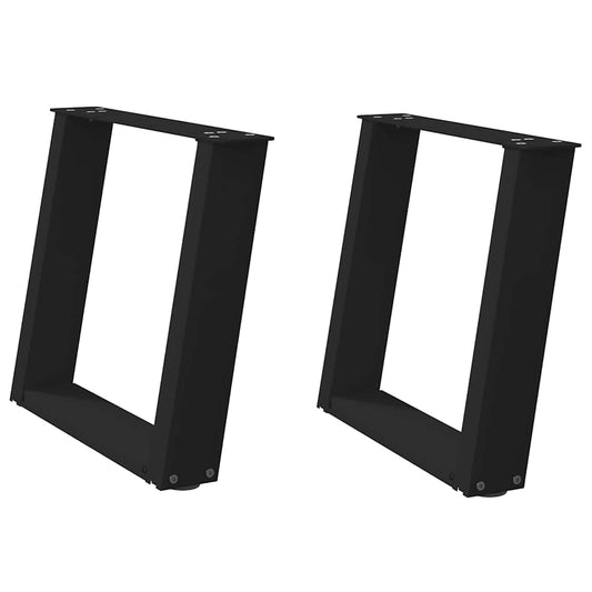 Coffee Table Legs U-Shaped 2 pcs Black 50x(42-43) cm Steel Coffee Table Legs U-Shaped 2 pcs Black 50x(42-43) cm Steel