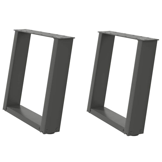 Coffee Table Legs U-Shaped 2 pcs Anthracite 50x(42-43) cm Steel Coffee Table Legs U-Shaped 2 pcs Anthracite 50x(42-43) cm Steel