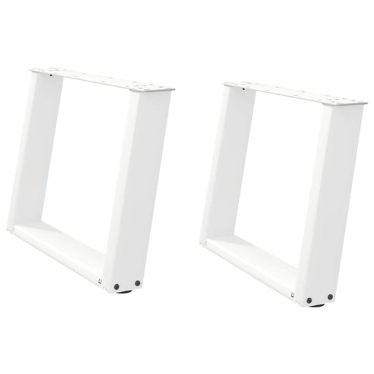 Coffee Table Legs U-Shaped 2 pcs White 60x(42-43) cm Steel Coffee Table Legs U-Shaped 2 pcs White 60x(42-43) cm Steel