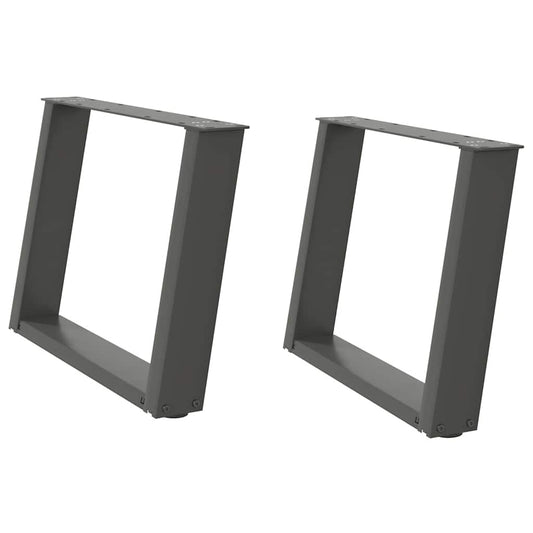 Coffee Table Legs U-Shaped 2 pcs Anthracite 60x(42-43) cm Steel Coffee Table Legs U-Shaped 2 pcs Anthracite 60x(42-43) cm Steel