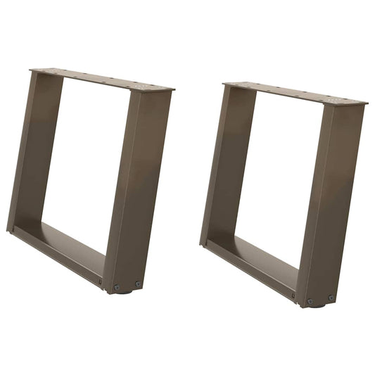 Coffee Table Legs U-Shaped 2 pcs Natural Steel 60x(42-43) cm Steel Coffee Table Legs U-Shaped 2 pcs Natural Steel 60x(42-43) cm Steel