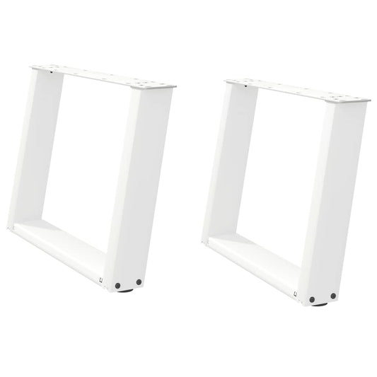 Coffee Table Legs U-Shaped 2 pcs White 70x(42-43) cm Steel Coffee Table Legs U-Shaped 2 pcs White 70x(42-43) cm Steel