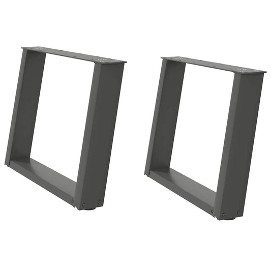 Coffee Table Legs U-Shaped 2 pcs Anthracite 70x(42-43) cm Steel Coffee Table Legs U-Shaped 2 pcs Anthracite 70x(42-43) cm Steel