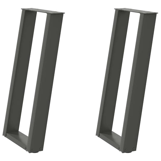 Console Table Legs U-Shaped 2 pcs Anthracite 28x(72-73) cm Steel Console Table Legs U-Shaped 2 pcs Anthracite 28x(72-73) cm Steel