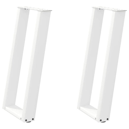 Console Table Legs U-Shaped 2 pcs White 38x(72-73) cm Steel Console Table Legs U-Shaped 2 pcs White 38x(72-73) cm Steel