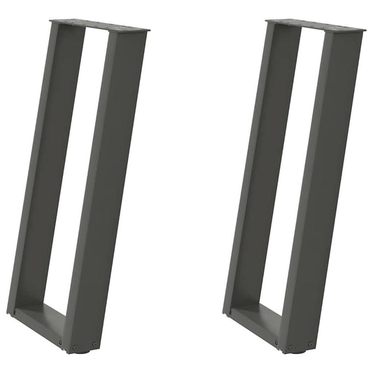 Console Table Legs U-Shaped 2 pcs Anthracite 38x(72-73) cm Steel Console Table Legs U-Shaped 2 pcs Anthracite 38x(72-73) cm Steel
