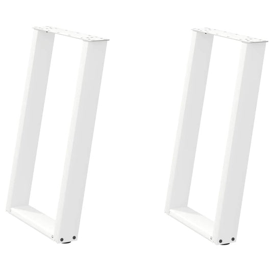 Dining Table Legs U-Shaped 2 pcs White 60x(72-73) cm Steel Dining Table Legs U-Shaped 2 pcs White 60x(72-73) cm Steel
