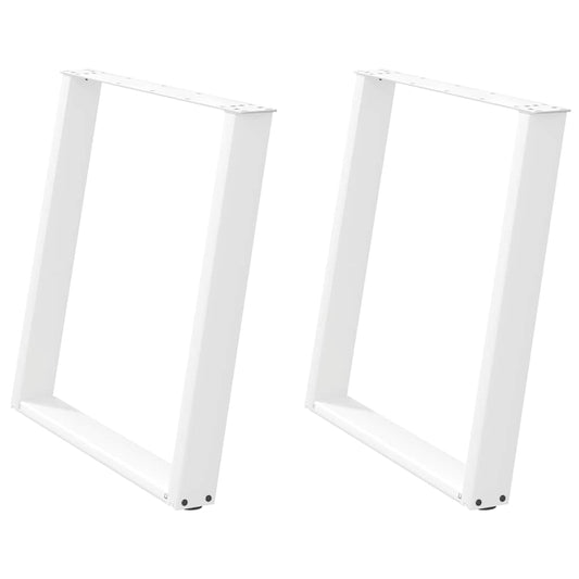 Dining Table Legs U-Shaped 2 pcs White 80x(72-73) cm Steel Dining Table Legs U-Shaped 2 pcs White 80x(72-73) cm Steel