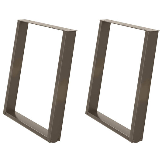 Dining Table Legs U-Shaped 2 pcs Natural Steel 80x(72-73) cm Steel Dining Table Legs U-Shaped 2 pcs Natural Steel 80x(72-73) cm Steel