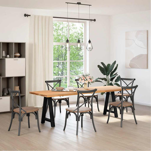 Dining Table Legs A-Shaped 2 pcs Black 50x(72-73) cm Steel Dining Table Legs A-Shaped 2 pcs Black 50x(72-73) cm Steel