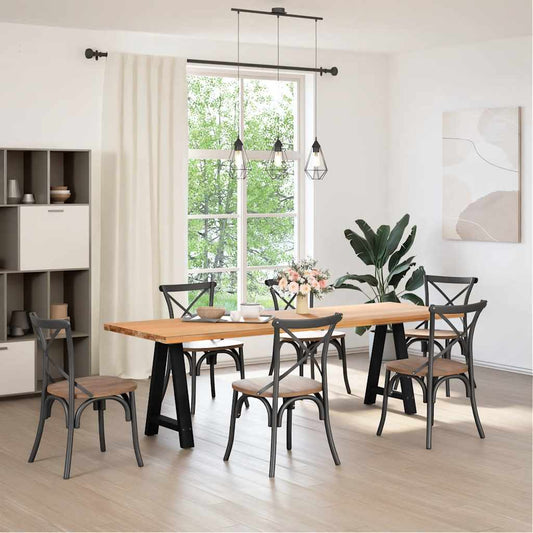 Dining Table Legs A-Shaped 2 pcs BlackĀ 60x(72-73) cm Steel Dining Table Legs A-Shaped 2 pcs BlackĀ 60x(72-73) cm Steel