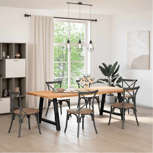 Dining Table Legs A-Shaped 2 pcs Black 100x(72-73) cm Steel Dining Table Legs A-Shaped 2 pcs Black 100x(72-73) cm Steel