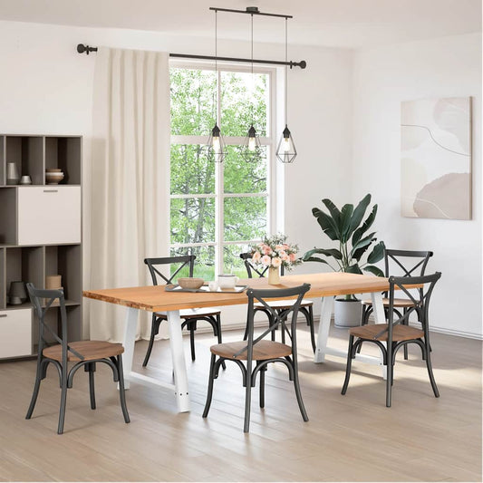 Dining Table Legs A-Shaped 2 pcs White 100x(72-73) cm Steel Dining Table Legs A-Shaped 2 pcs White 100x(72-73) cm Steel