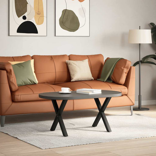 Coffee Table Legs X-Shaped 2 pcs Black 50x(42-43) cm Steel Coffee Table Legs X-Shaped 2 pcs Black 50x(42-43) cm Steel